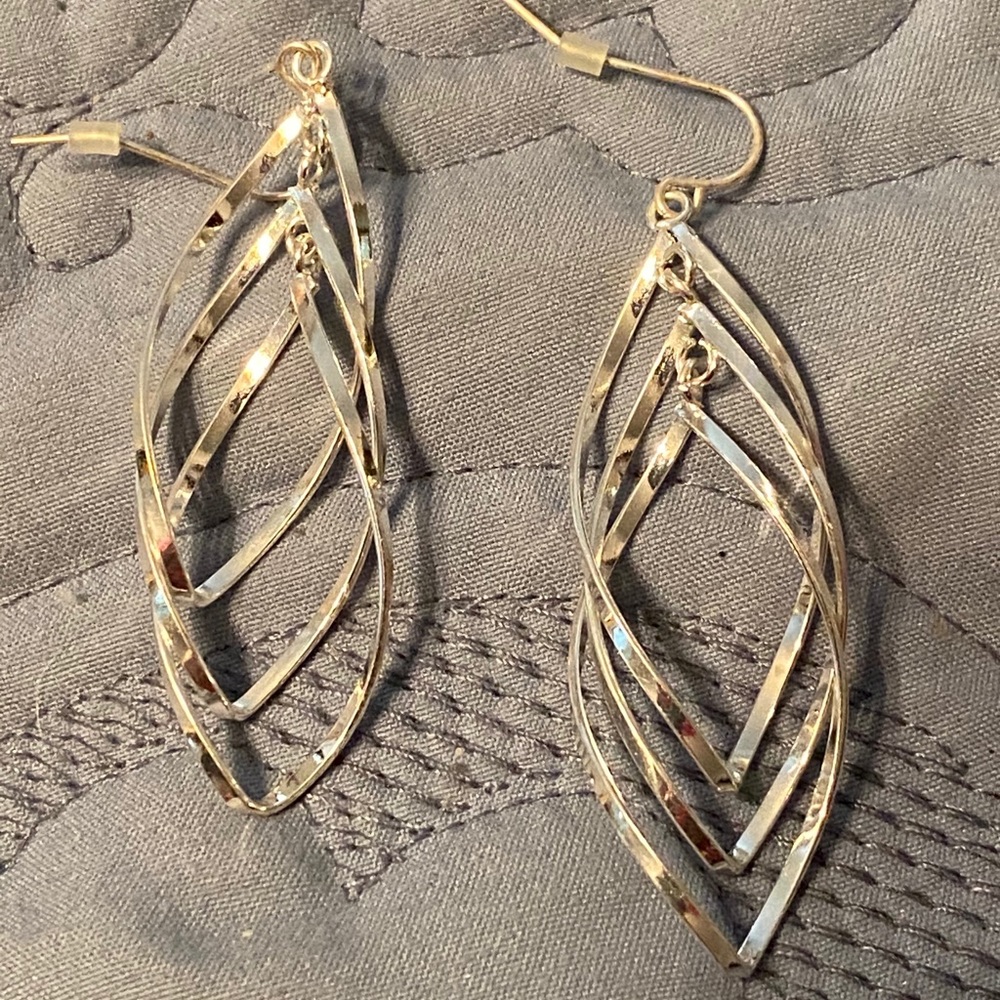 Silver dangle earrings